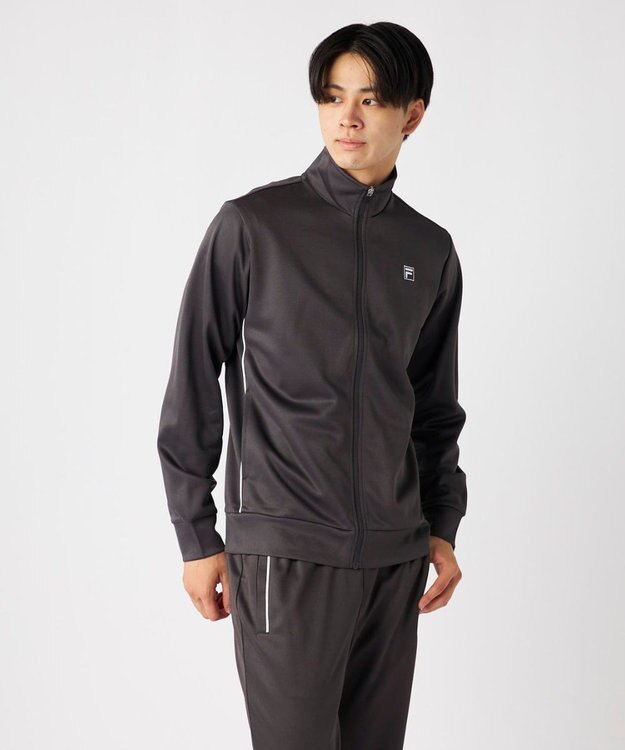 FILA GOLF／marie claire 【FILA GOLF】スタンドジップブルゾン チャコールグレー