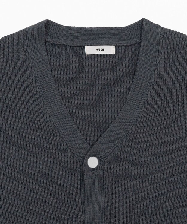 WEGO 【ユニセックス着用ITEM/MLサイズ展開】クロップドカーディガン ブルーその他