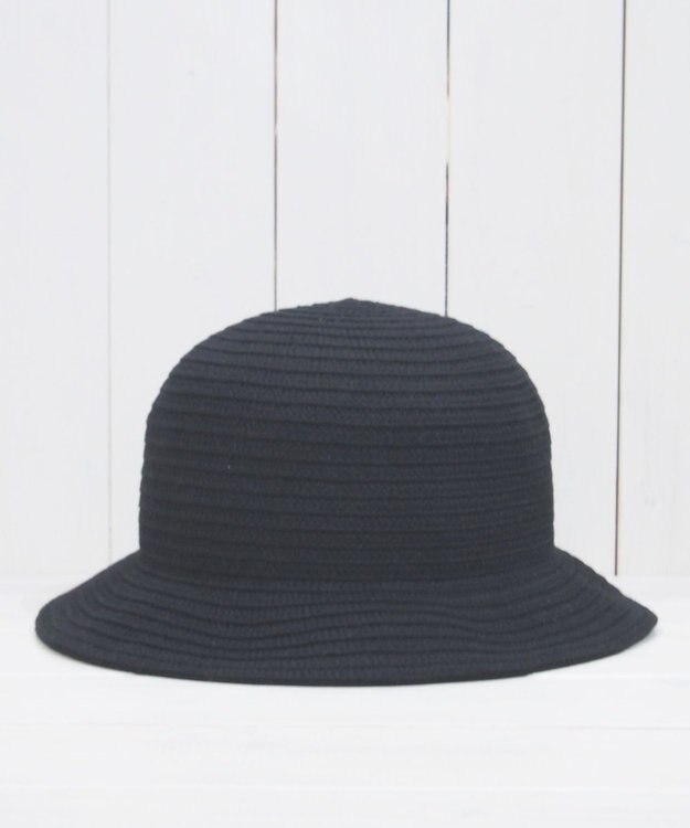 石田製帽 エコリウール混 丸ダウンクロッシェ ブラック