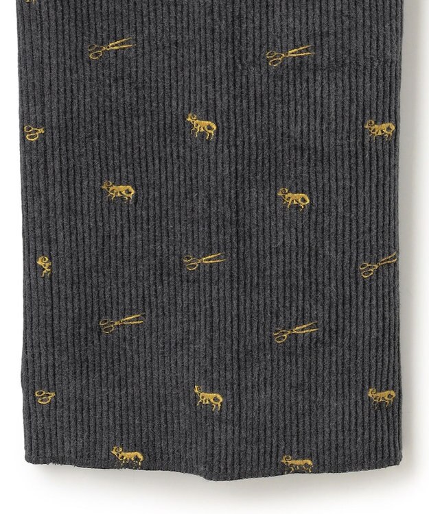 J.PRESS MEN エンブロイダリーストレッチコーデュロイパンツ グレー系