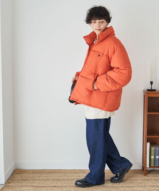 WEGO 【WEB限定/Sサイズ新登場/お気に入り登録者数5万人越えの大人気アイテム】U.S. POLO ASSN.別注パデッドジャケット ダークオレンジ