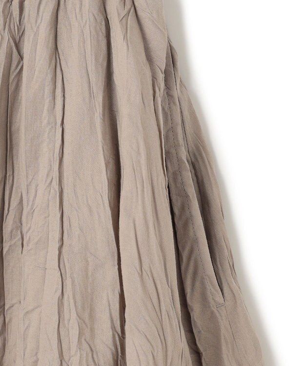 J.PRESS YORK STREET 【WOMEN】クリンクルフレアギャザー スカート ライトグレー系