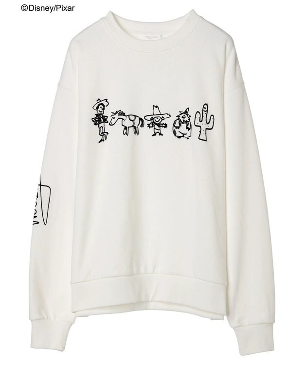 Green Parks ＴＯＹ　ＳＴＯＲＹ／フロッキー裏毛プルオーバー White