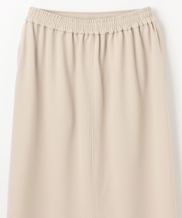 ANY L 【ウエストゴム】カットジョーゼットタイトスカート サンドベージュ