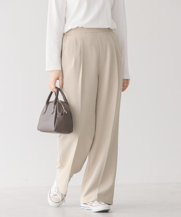 AMERICAN HOLIC 美・美・美Ｗクロスストレッチスラックスパンツ Beige