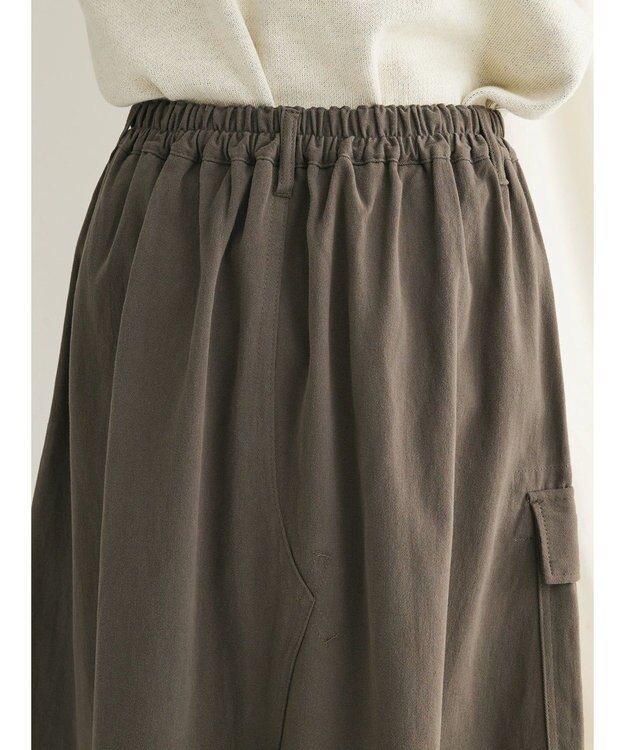 CRAFT STANDARD BOUTIQUE 綿ピーチカーゴスカート Charcoal Gray