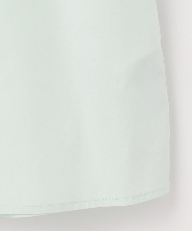 自由区 【洗える】テンセルコットンエンブロイダリープルオーバー ブラウス サックス