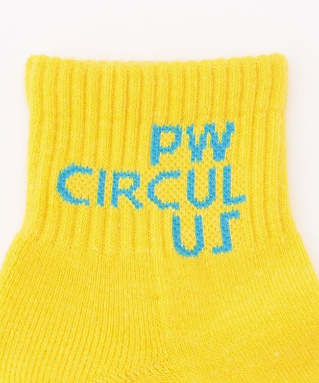 PW CIRCULUS 【虫よけ加工】【WOMEN】ブランドロゴ ショートソックス  ゴルフ イエロー系