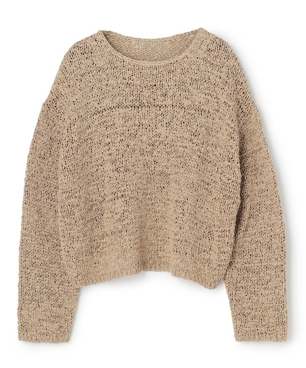 UNFILO テープヤーンニット プルオーバー キャメル