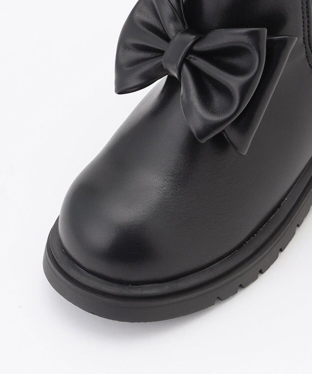 ANY KIDS リボンサイドゴアブーツ ブラック