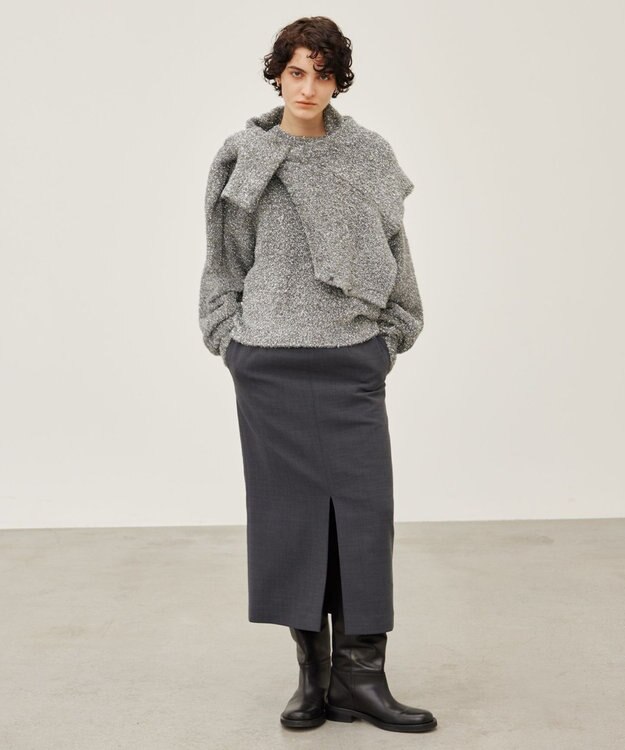 BEIGE， 【Precious 2月号掲載】LAC / 2WAYストレッチIラインスカート C.Gray