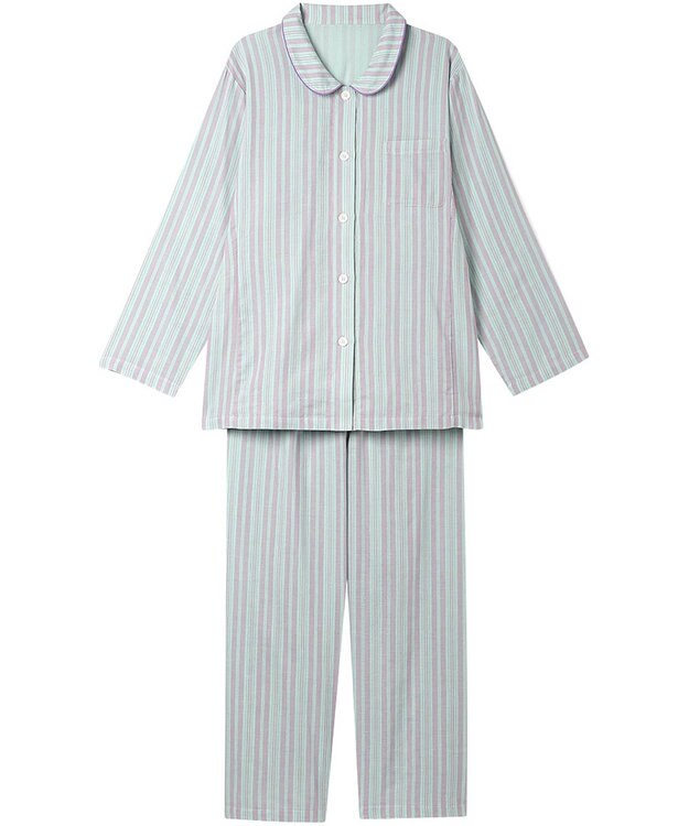 Wing パジャマ 長袖 長ズボン 綿100%(本体) 二重ガーゼ レディース EP8070 ウイング／ワコール パープル