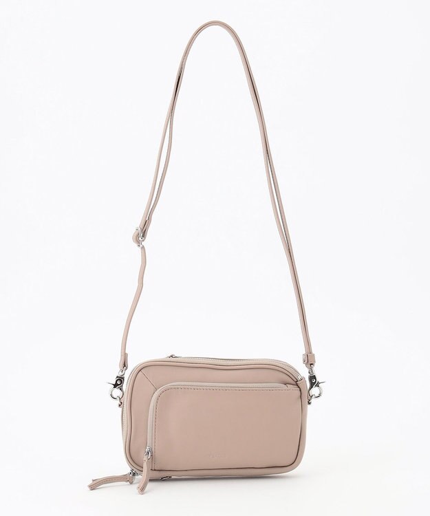 Y'SACCS イタリアンシープ多機能ポシェット グレージュ