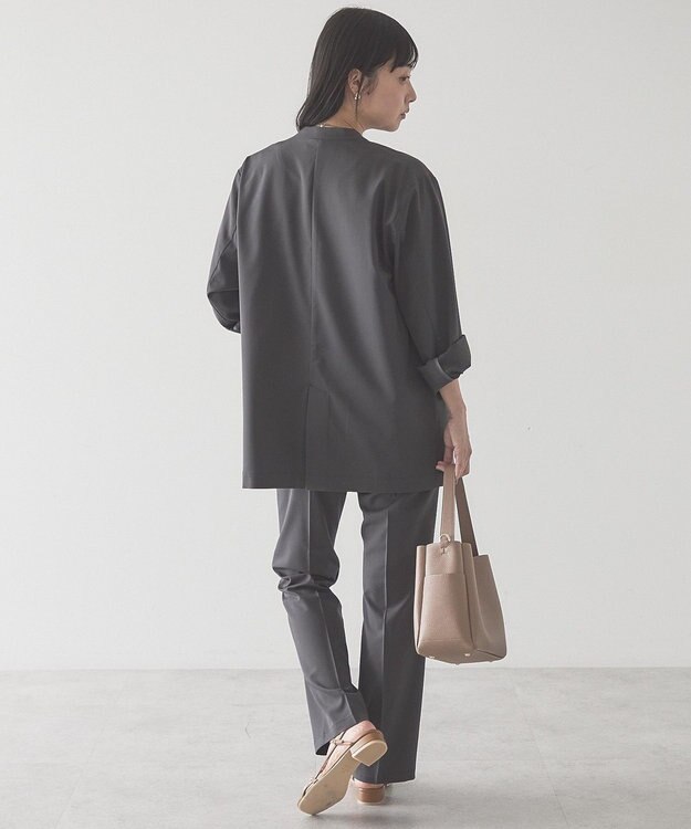 AMERICAN HOLIC 【予約】【マルチ機能】ノーカラージャケット Chacoal Gray