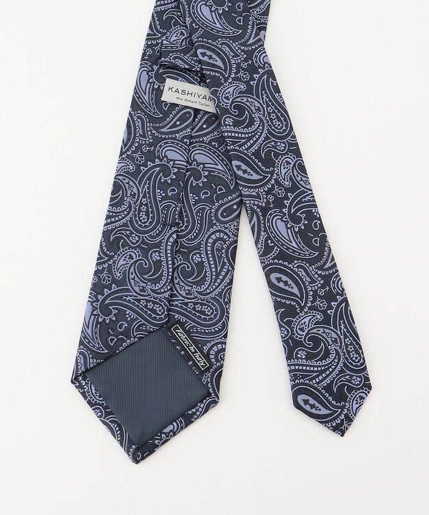 KASHIYAMA KASHIYAMAオリジナル【JAPAN MADE】ペイズリーネクタイ ブルー