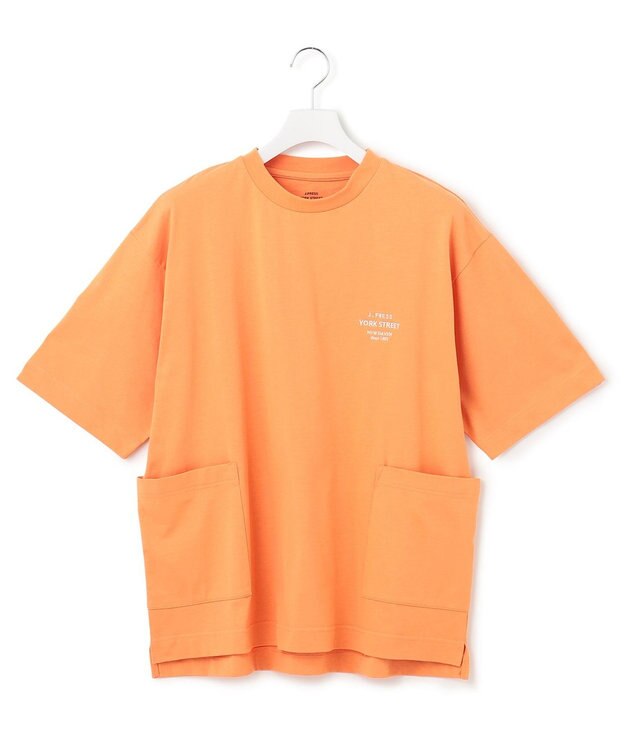 J.PRESS YORK STREET 【UNISEX】ワンポイント腰ポケットTシャツ オレンジ系