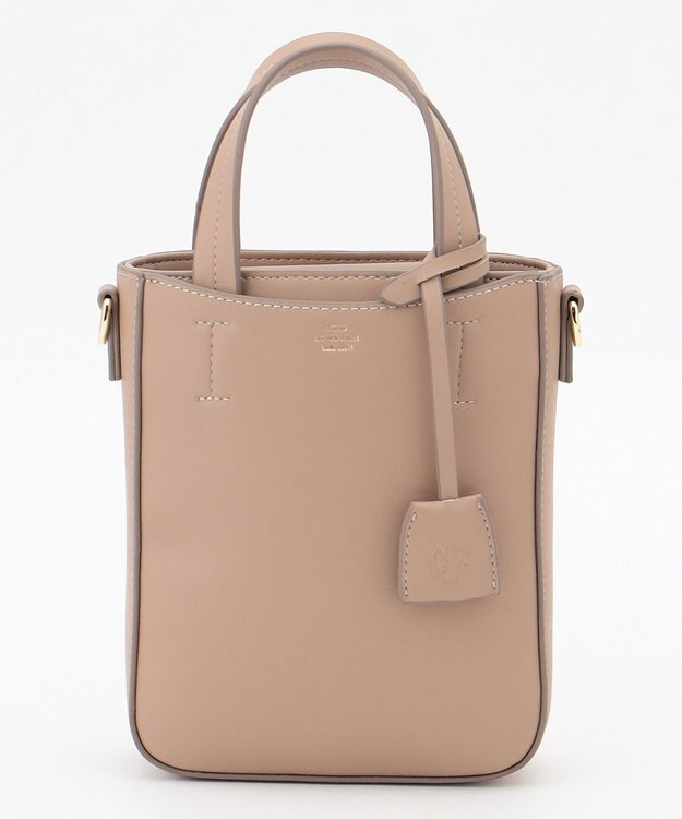 J.PRESS LADIES 【2way】スプリットレザー ナノポシェット バッグ ベージュ系