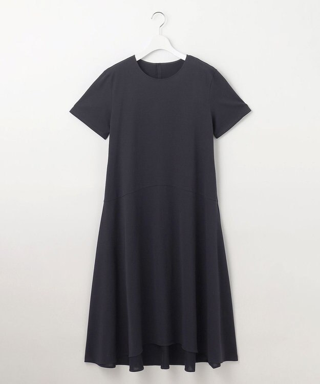 23区 【洗える】ドライコットンジャージー イレギュラーヘムワンピース グレー系