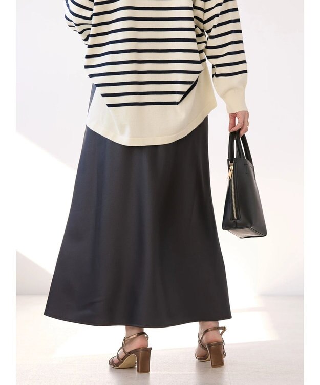 AMERICAN HOLIC イージーケアマーメイドサテンスカート Charcoal Gray