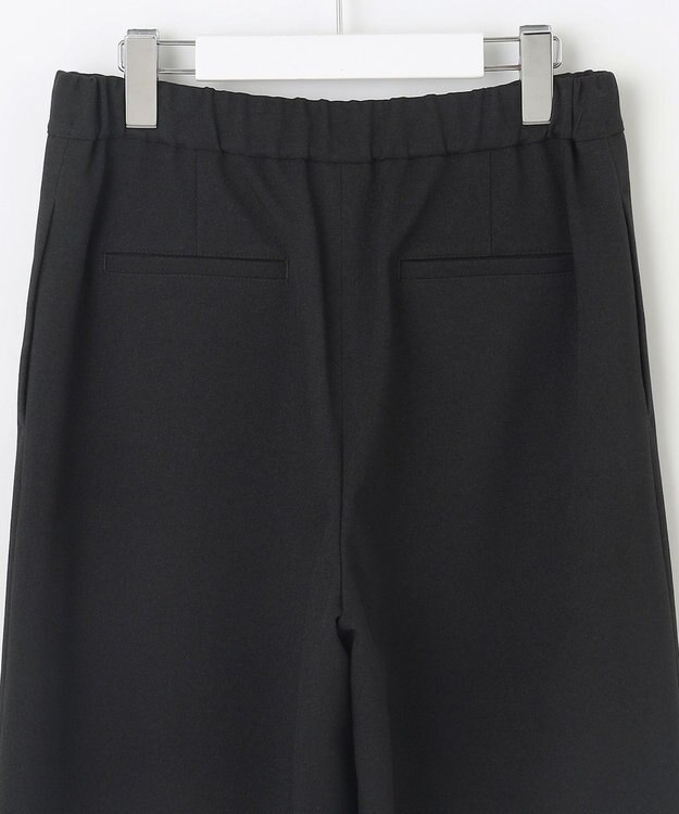 J.PRESS LADIES 【洗える】ツムギート flannel ワイド パンツ ブラック系