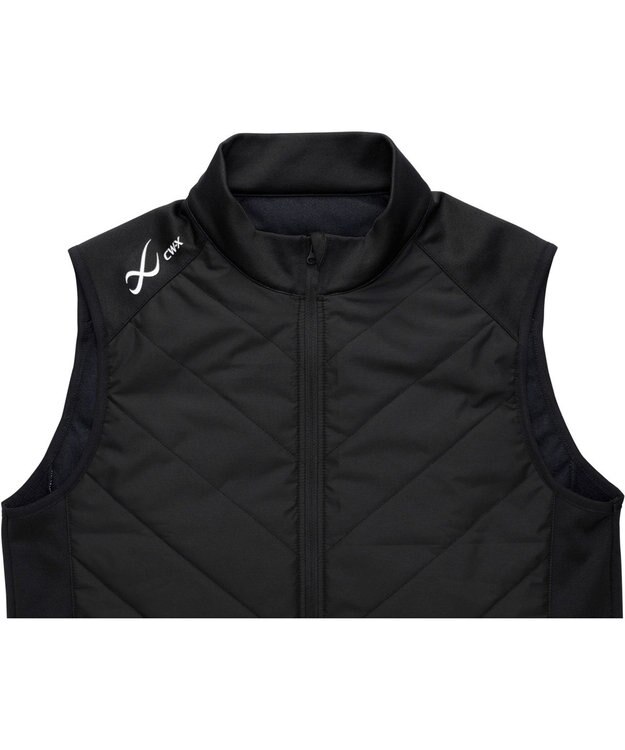 CW-X 【MEN】 CW-X メンズ ベストジャケット 中綿(前身・後ろ上半身) 保温(本体) ノースリーブ ハイネック スポーツ DWO609 /ワコール ブラック