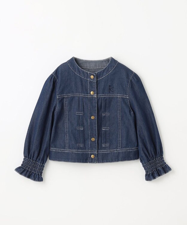 組曲 KIDS 【110-140㎝】ラウンドカラー デニムジャケット ネイビー系