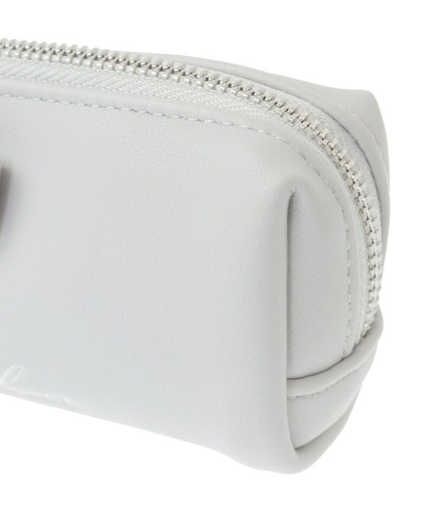 Maison de FLEUR パールビジュー合皮リボンロングポーチ Light Blue