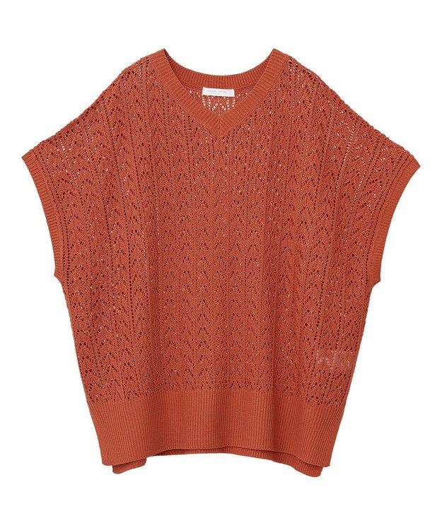 Green Parks 透かし編みニットチュニック Black