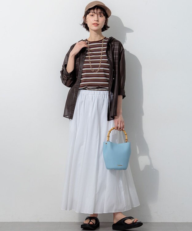 23区 レザータッチトング サンダル ブラック系