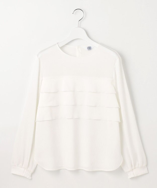 J.PRESS LADIES 【洗える】ヴィンテージWAVE ブラウス ホワイト系