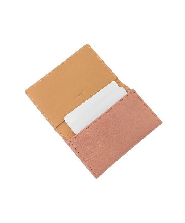 genten フレスコ 名刺入れ ピーチベージュ