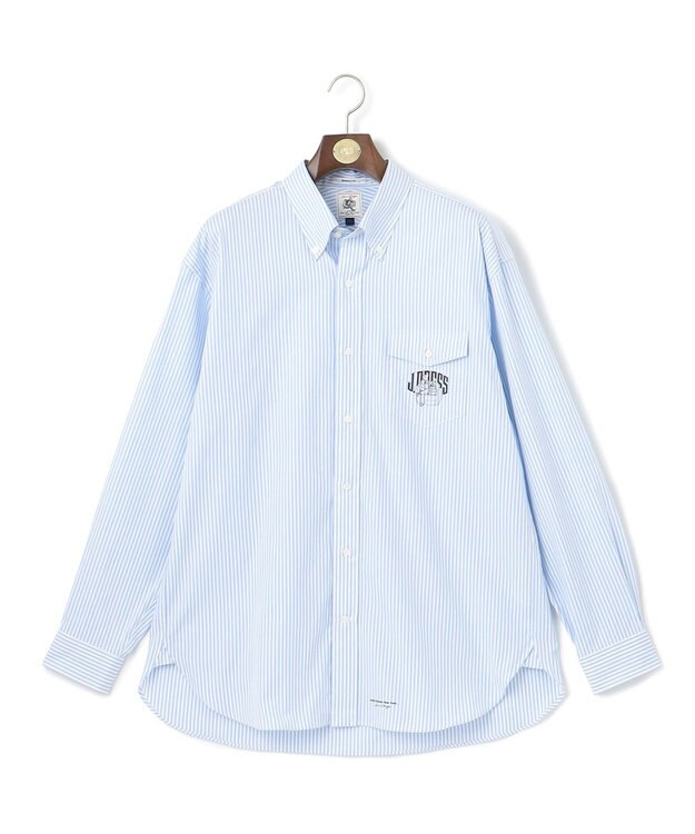 J.PRESS MEN 【AaronChang】【UNISEX】ピンオックス シャツ / バギーフィット サックスブルー系1