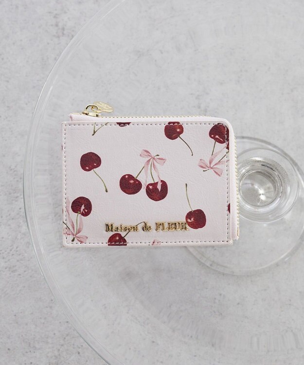 メゾンドフルール　チェリー柄ウォレット　アイボリー チェリー柄ウォレット / Maison de FLEUR | ファッション通販 【公式