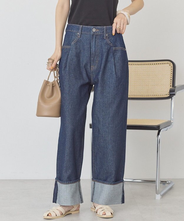 AMERICAN HOLIC ミドルオンスロールアップデニムパンツ One Wash