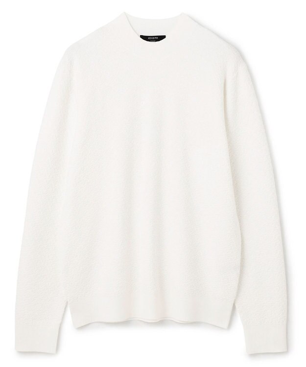 JOSEPH HOMME 新型【洗える】ヴィスコースリンクス　モックネックニット ホワイト系