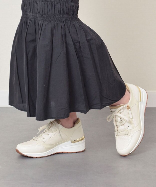 Bridget Birkin 【PARADIS COULEUR】サイドジップヒールアップスニーカー オフホワイトコンビ