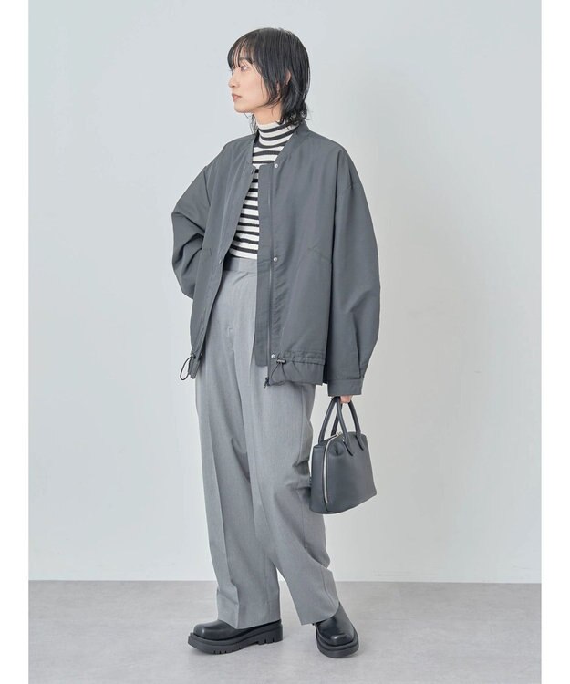 Green Parks 撥水加工　裾ドロストブルゾン Black