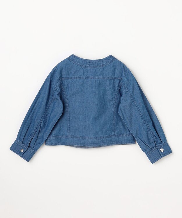組曲 KIDS 【110-140㎝】 フラワーボタンデニムジャケット ネイビー