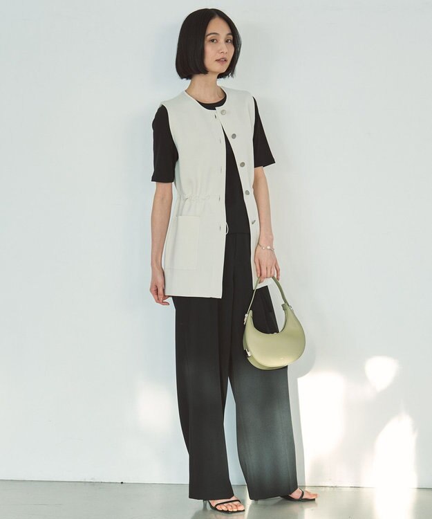 UNFILO フォルムニットジレ グレージュ