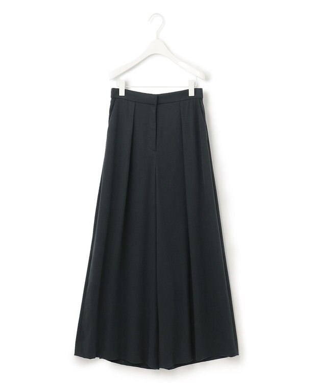 ICB 【洗える】 フィブリルツイル タックパンツ ブラック系