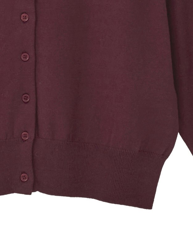 AMERICAN HOLIC コットンブレンドクルーネックカーディガン Bordeaux