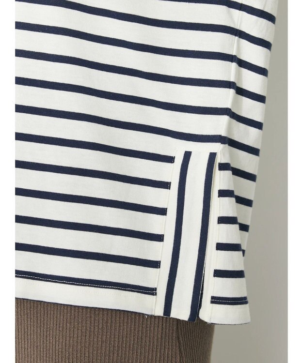 CRAFT STANDARD BOUTIQUE ボーダーサイドスリットプルオーバー Border Ivory