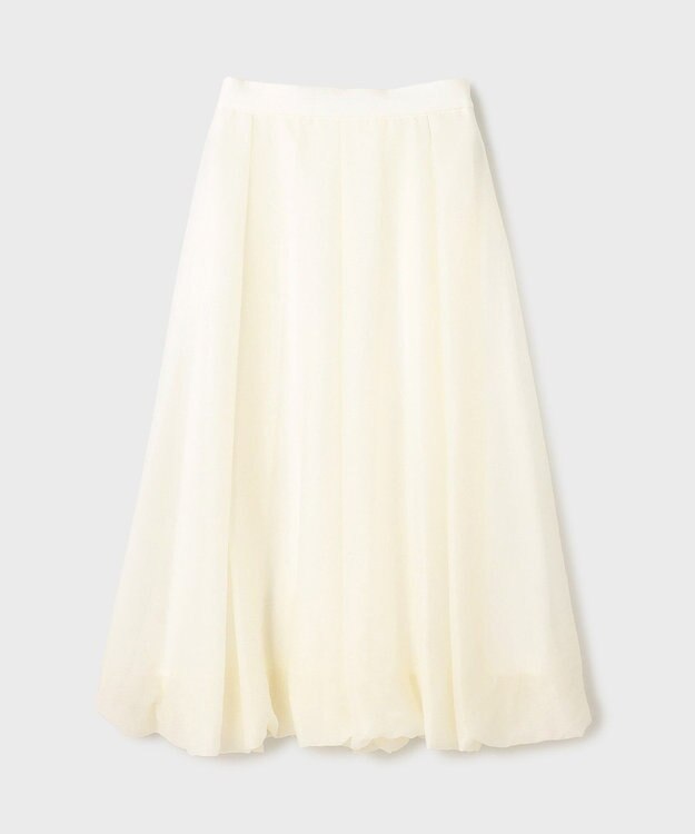 GRACE CONTINENTAL バルーンシアースカート ホワイト