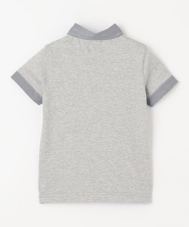 J.PRESS KIDS 【110-130cm】チェックカラー 半袖ポロシャツ グレー系