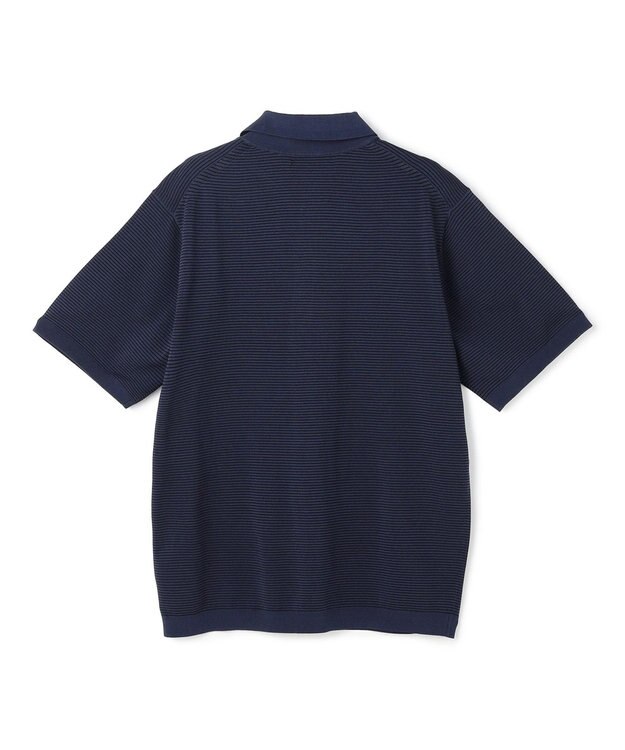 JOSEPH HOMME 【新柄】リュクスレーヨンボーダー　ポロニット ネイビー系1