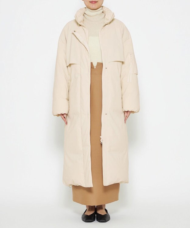 uncrave 【撥水・洗濯機洗い可】プルーフ ダウン ロングコート（uncrave WHITE） エクリュ