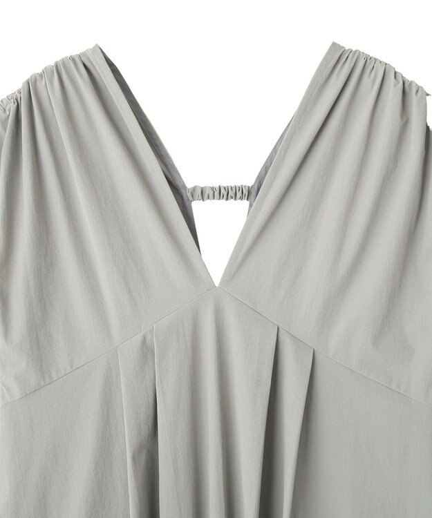 AMERICAN HOLIC 【マルチ機能】Vネックドロストショルダーワンピース Grayish Khaki