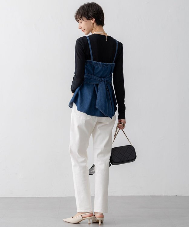 23区 【洗える】23区DENIM ボーイズテーパード パンツ ホワイト系