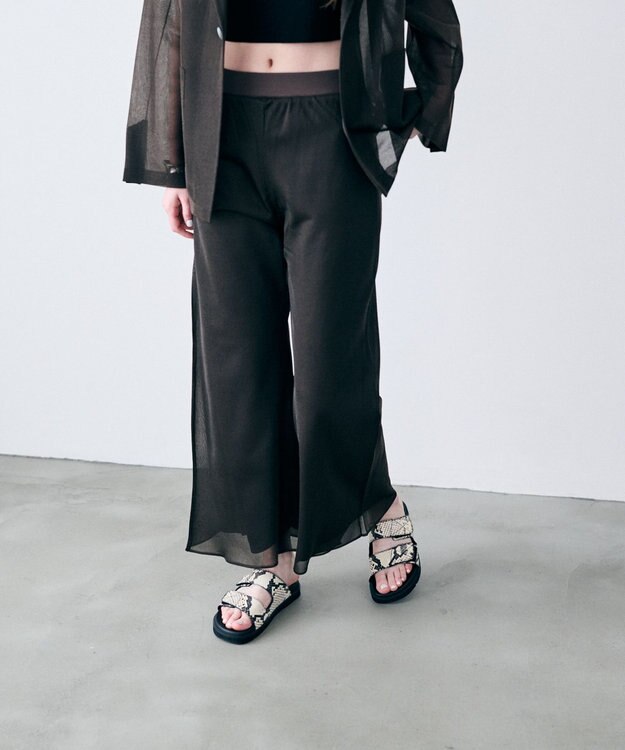 uncrave バルキーシアーニット ワイドパンツ ブラウン