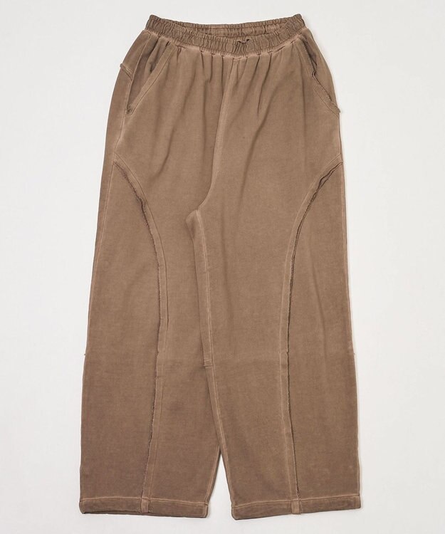 WEGO 【ユニセックス着用ITEM/ウエストゴム/MLサイズ展開】バルーン3Dスウェットパンツ ブラウン